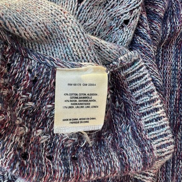 Anthropologie Moth Sweater Anita Cable Knit Rear Zip Pullover Long Swing S - Picture 6 of 6